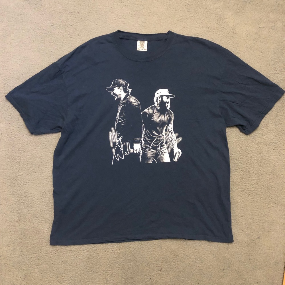 Morgan Wallen Post Malone Shirt Mens 3XL Blue Country Music Rap Graphic Tee